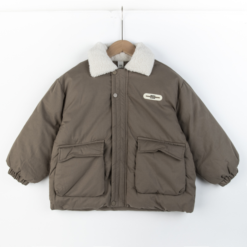 新款女童棉服加厚外套秋冬棉衣装宝宝保暖上衣冬季翻领百搭棉服