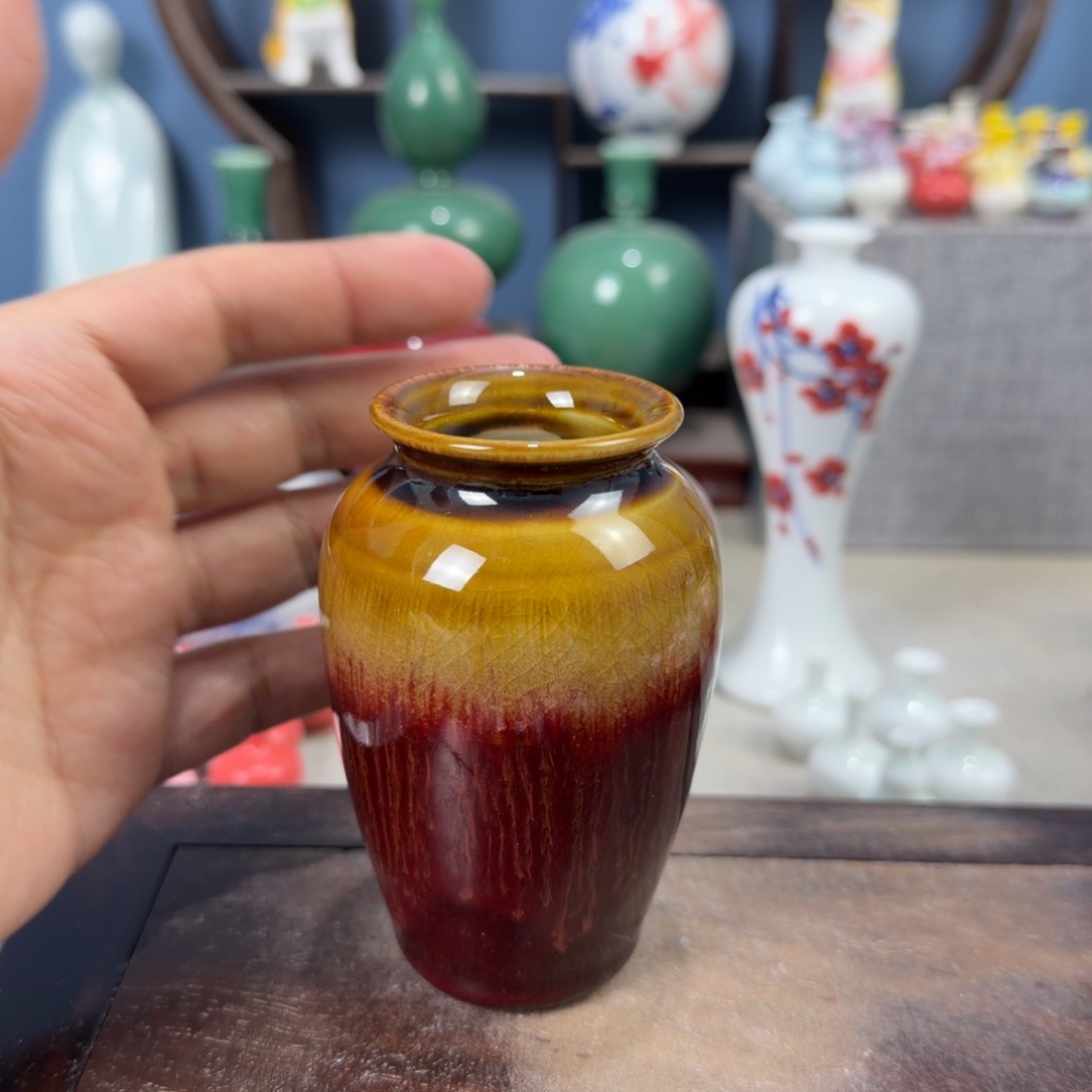 陶瓷手工小花器摆件