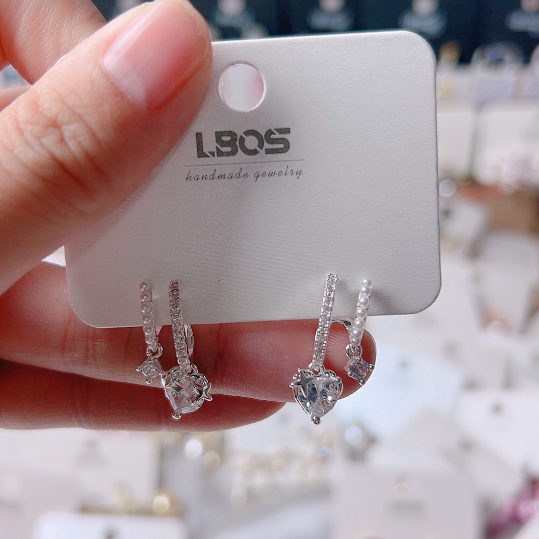 琉璃纯铜合金耳环的