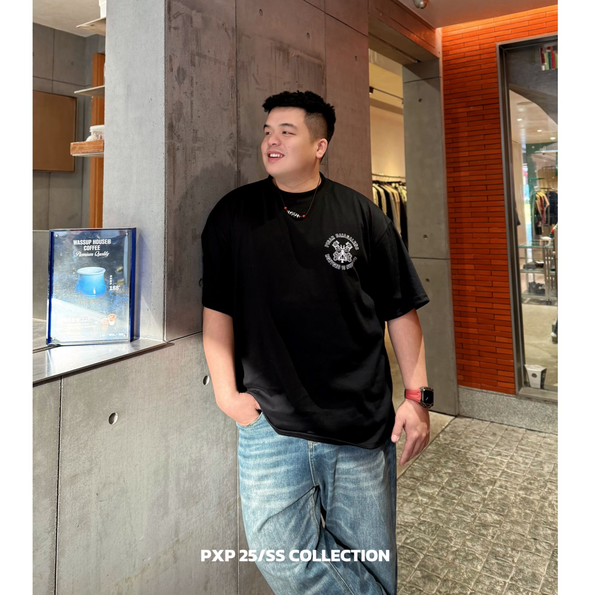 【巴家新款】夏季印花短袖胖子男生大码微胖男士短袖宽松短袖7001