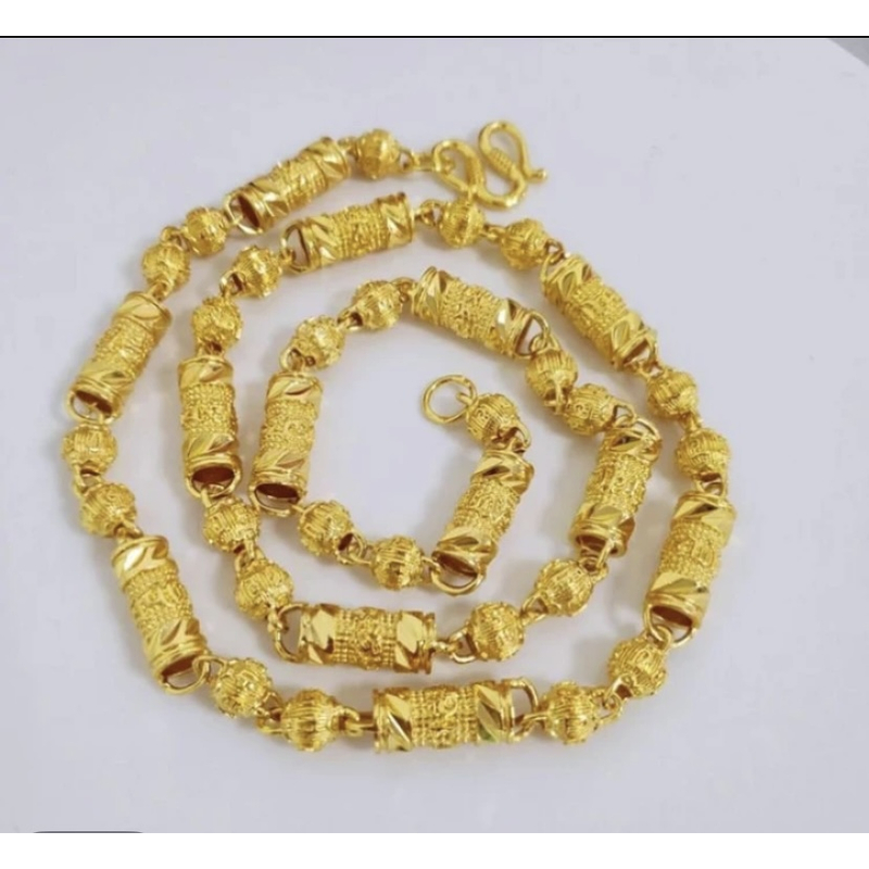 合金项链 【六字真言项链】时尚百搭潮流男士项链金色不掉色