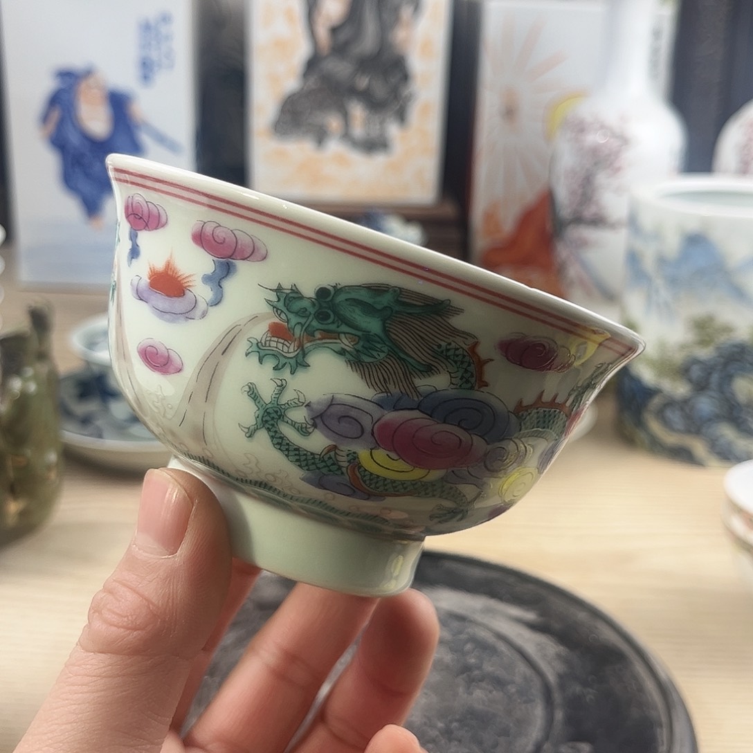 碗陶瓷双龙米饭碗