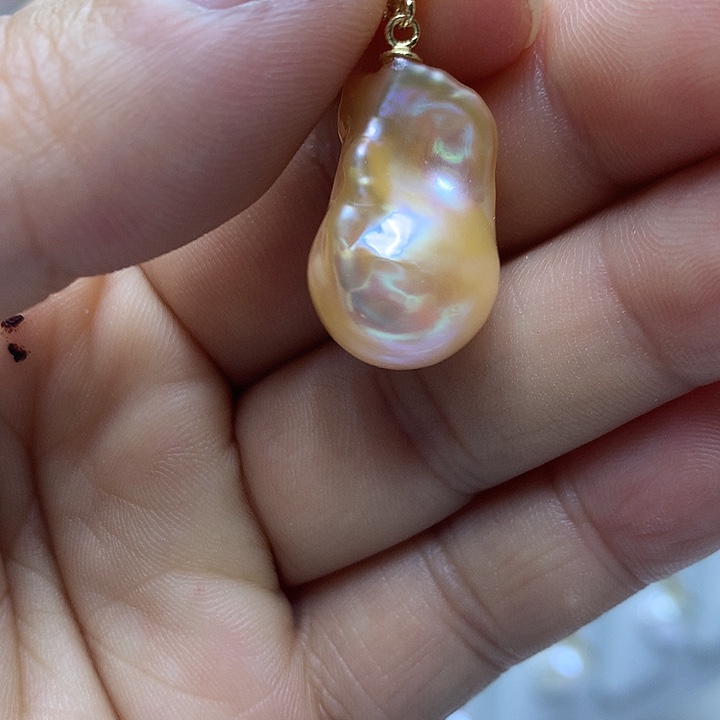 银S925镶嵌淡水珍珠巴洛克