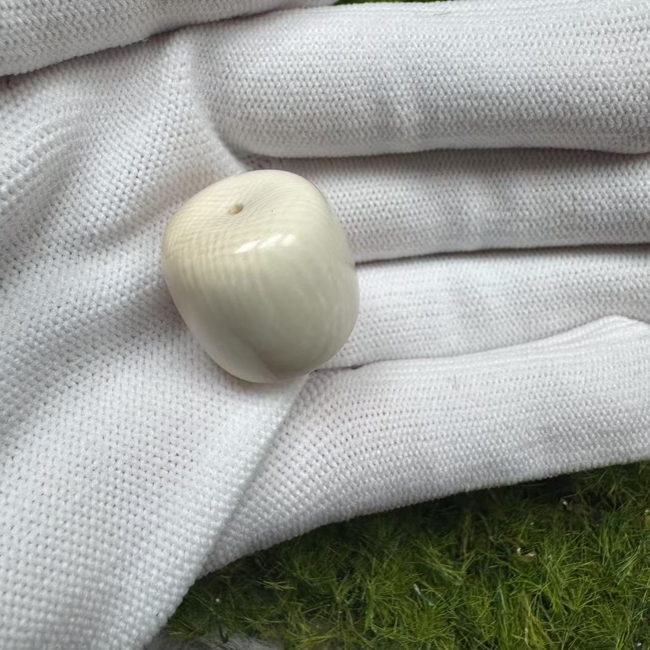 尺寸20*20.3mm左右保真猛犸桶珠一个《小鱼文玩》P068