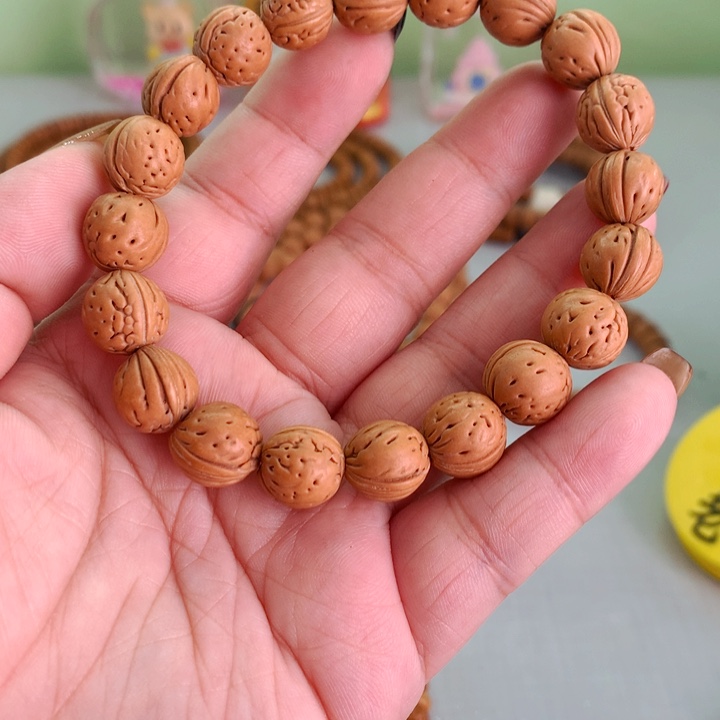 木质类F**h桃核手串精工原皮