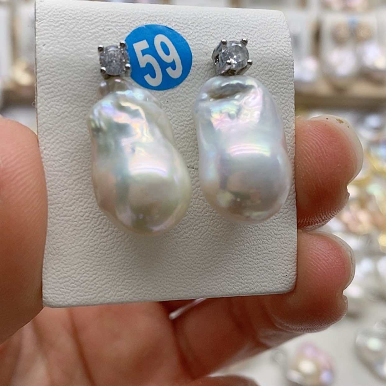 【闪购商品】淡水珍珠耳饰银S925镶嵌