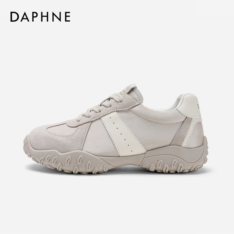 Daphne/达芙妮流光风厚底增高德训鞋2025秋季户外休闲复古运动鞋