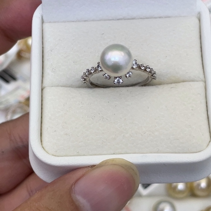 海水珍珠银S925镶嵌手绳