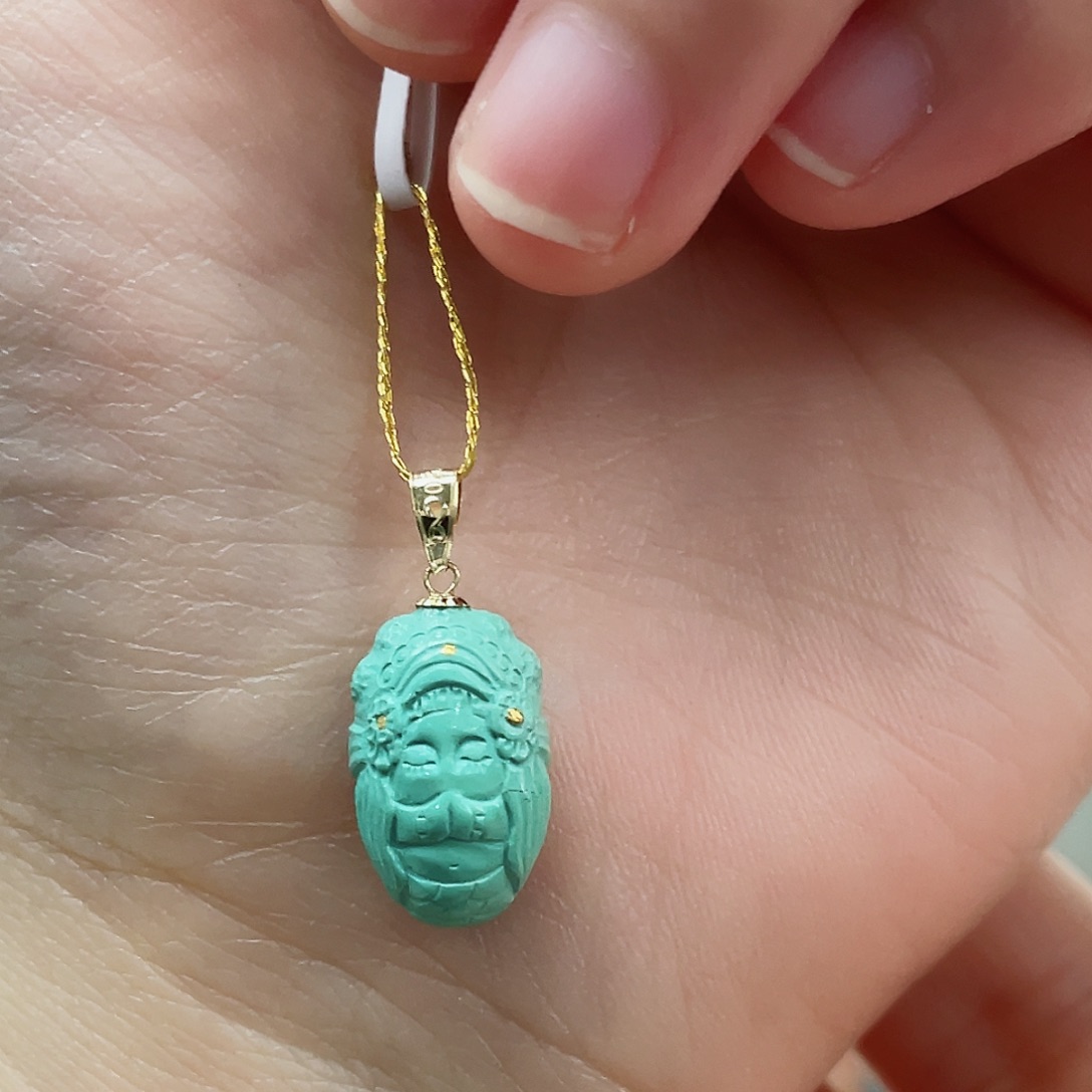 绿松石颈饰18K金镶嵌