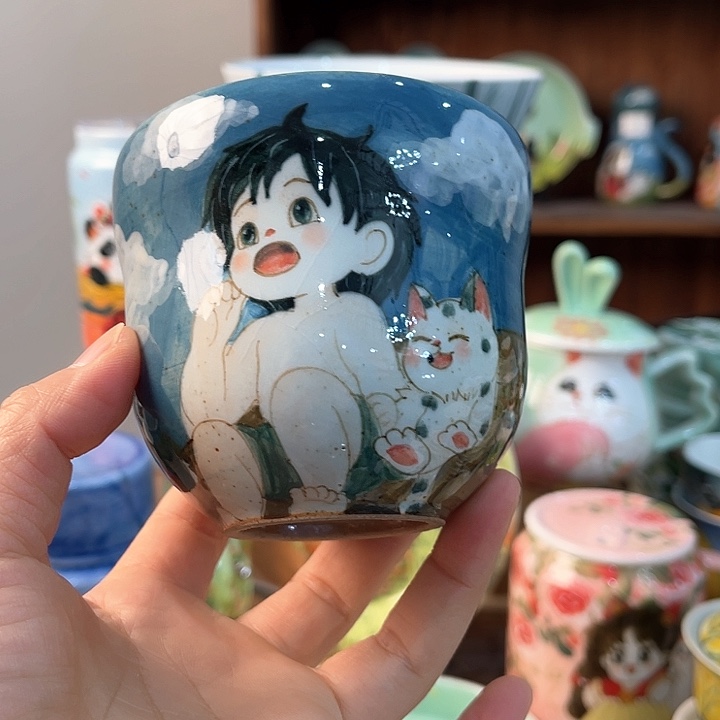 陶景德镇釉下手绘陶瓷 