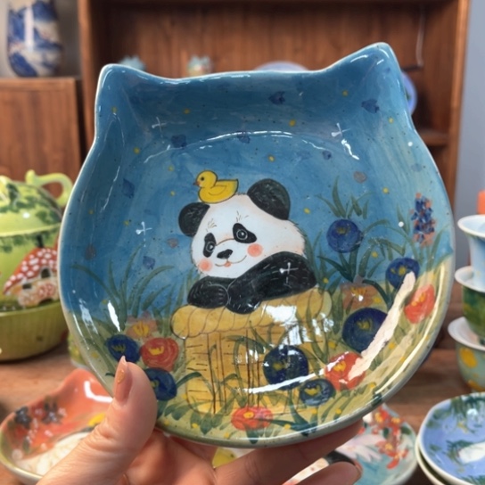 壶景德镇釉下手绘陶瓷 