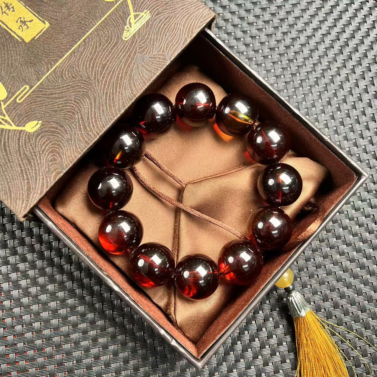 【正品补贴】血药珀满血紫杉醇精美收藏级DIY手链卡20