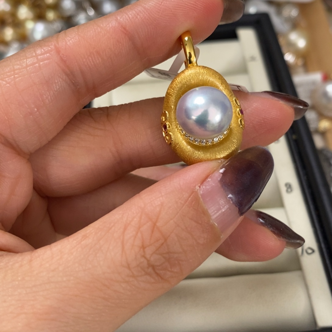 海水珍珠颈饰银S925镶嵌