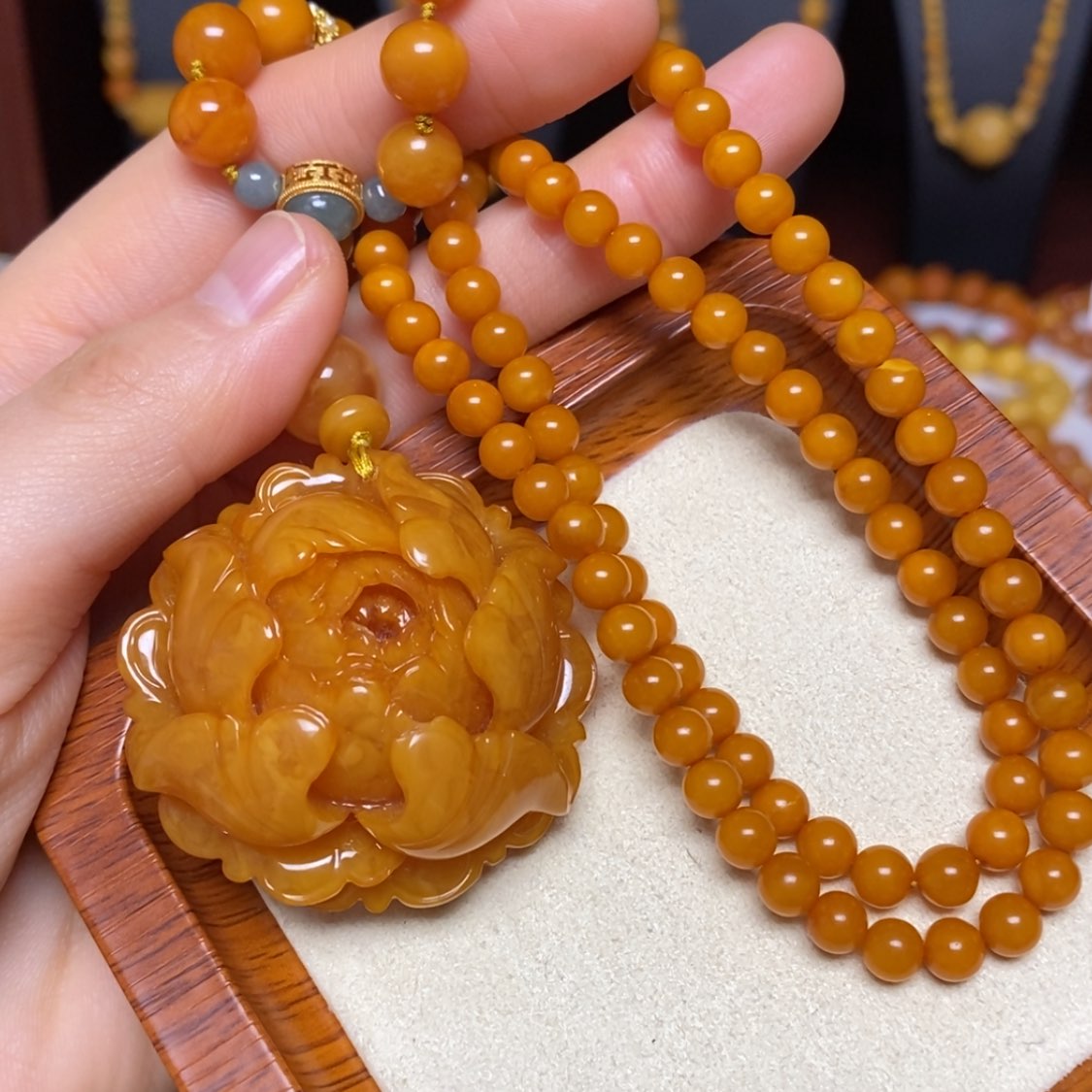 【闪购商品】蜜蜡颈饰未镶嵌项链
