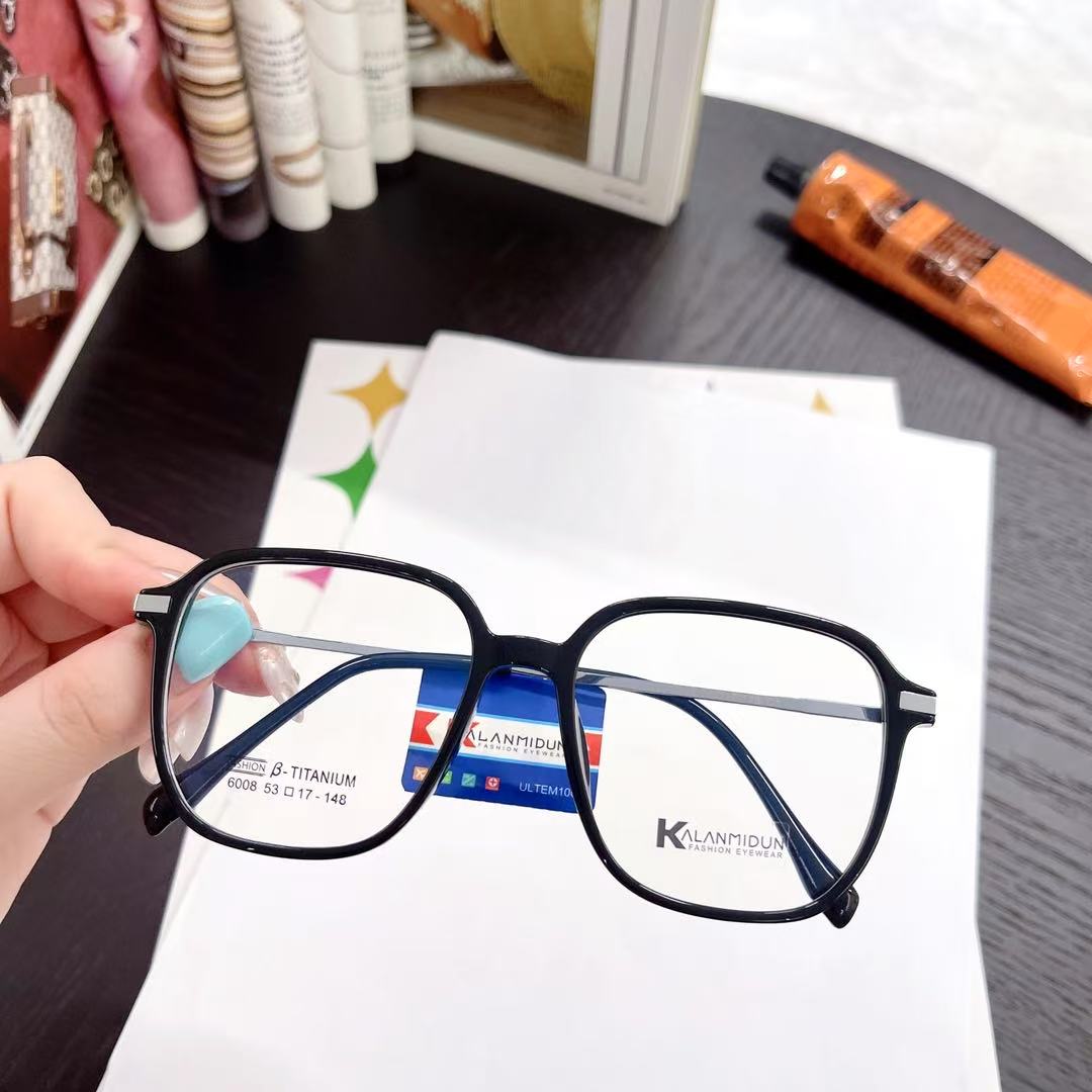 【工厂直销】-网红同款-时尚大框-金胶潮流眼镜可配近视眼镜6008