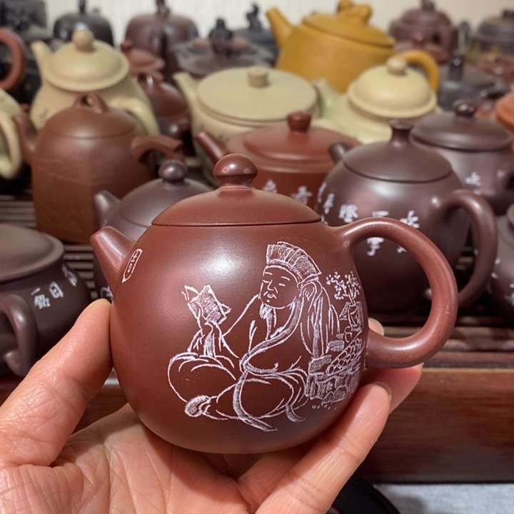 紫砂茶壶微瑕处理一把