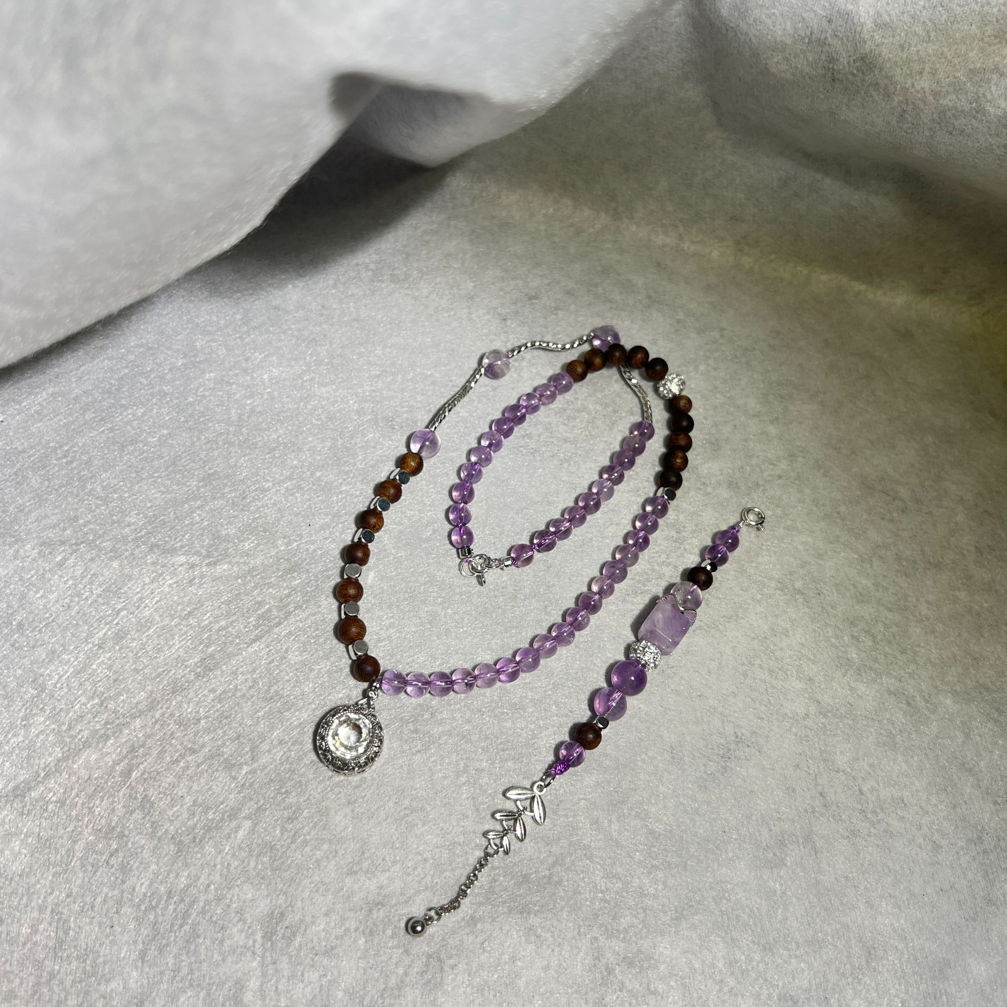 沉香亮晶晶奇楠沉香玻利维亚紫水晶设计款一物双得配备礼盒