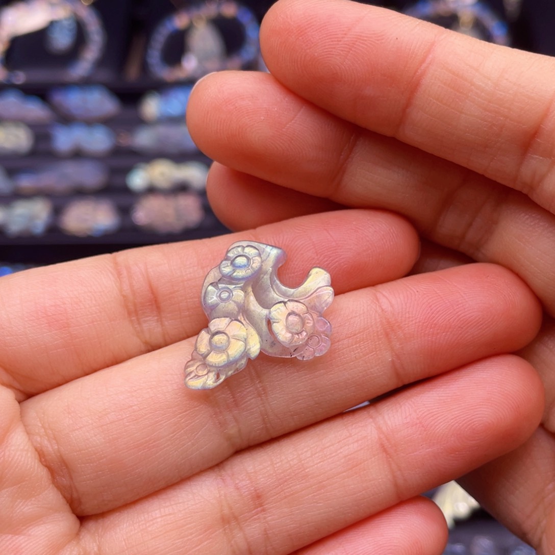 吊坠(不含链)银S925镶嵌长石X客户定制银扣头