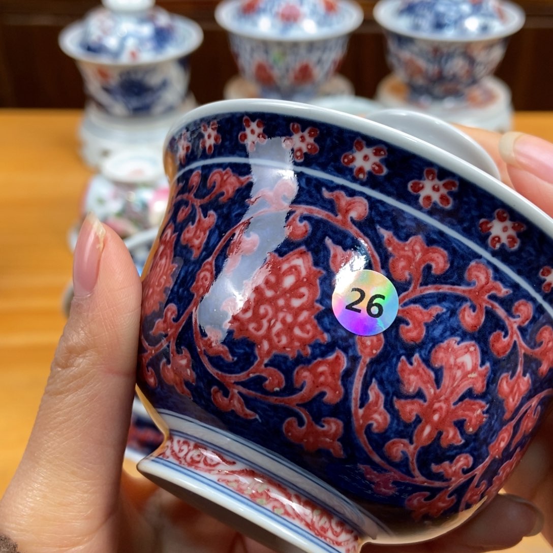 手绘现代茶具非古董