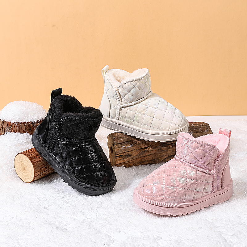 19-36码女童雪地靴加绒加厚冬季新款儿童保暖大棉鞋男童防水防滑