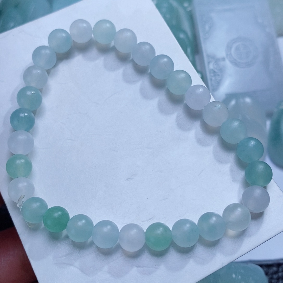 定制翡翠未镶嵌毛货付款后确认抛光