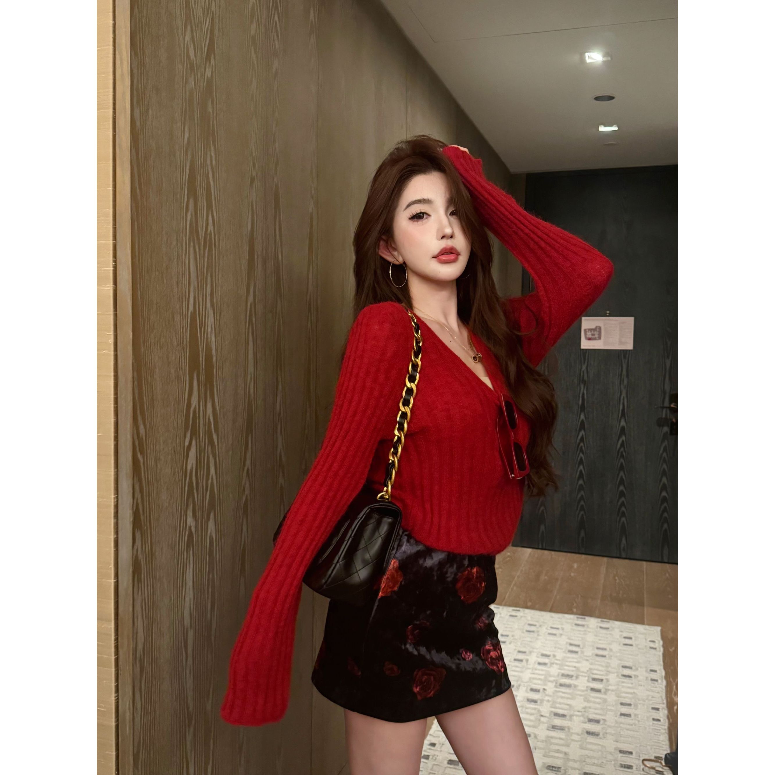 GUIDI GUDI【毛茸小可爱】休闲百搭时尚长袖上衣毛衣 X9430035H