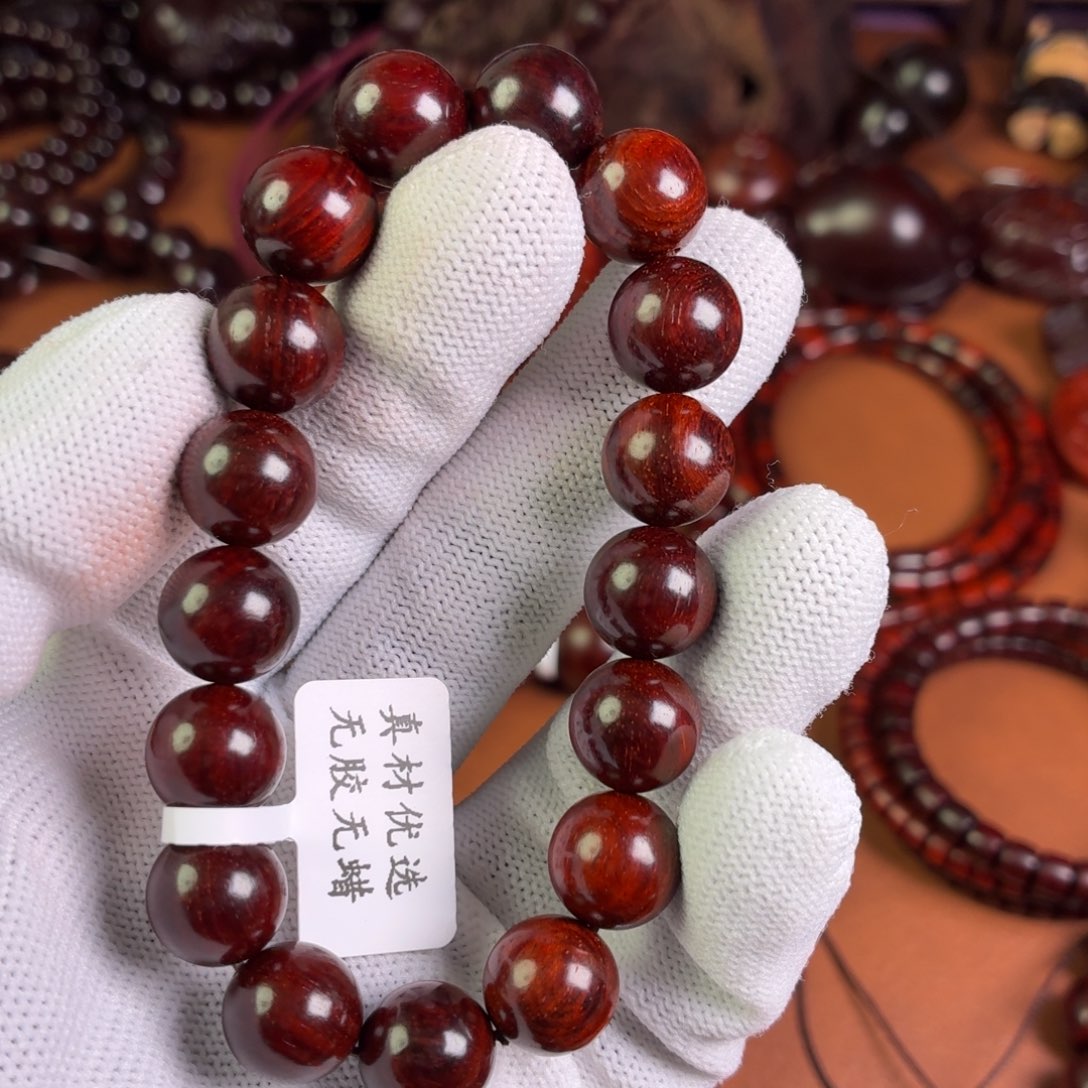 魔***意小叶紫檀手串/手链无胶无蜡12高油密