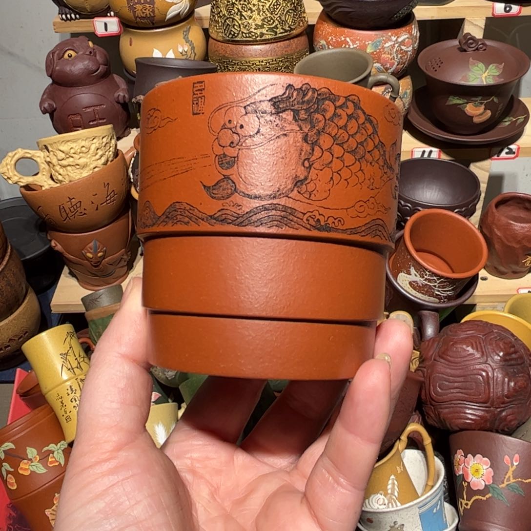 紫砂茶杯宜兴紫砂主人杯