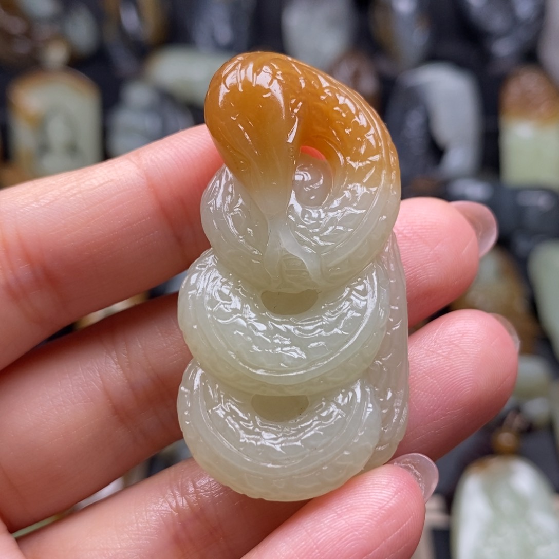 和田玉未镶嵌挂件霁****g