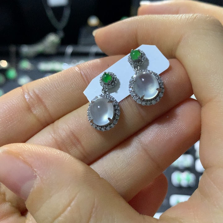 翡翠银S925镶嵌戒指