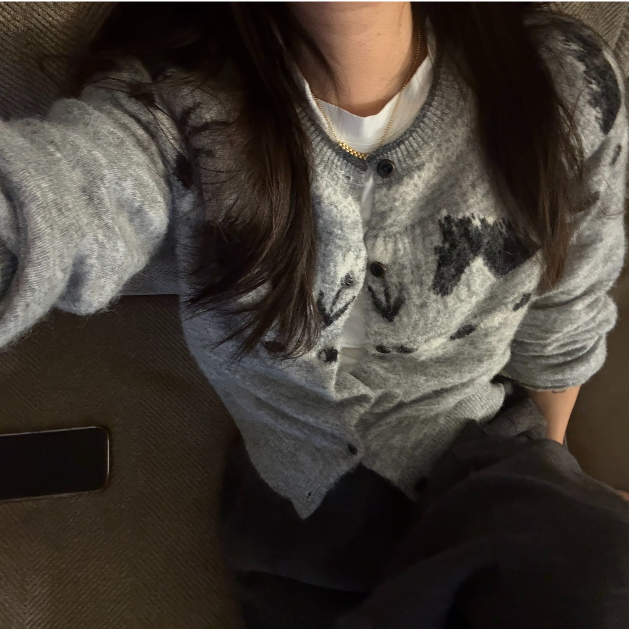 LILUSHOP 羊驼绵羊毛小马提花毛衣针织衫