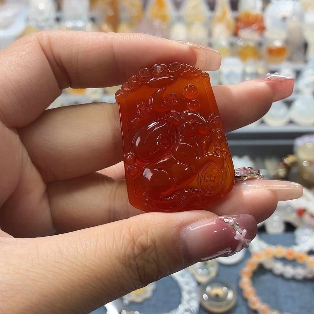 玛瑙/玉髓未镶嵌吊坠(不含链)