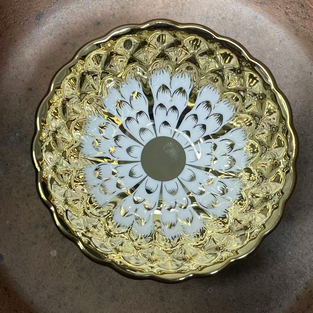 手工茶器 金玉满堂和和美美裸杯