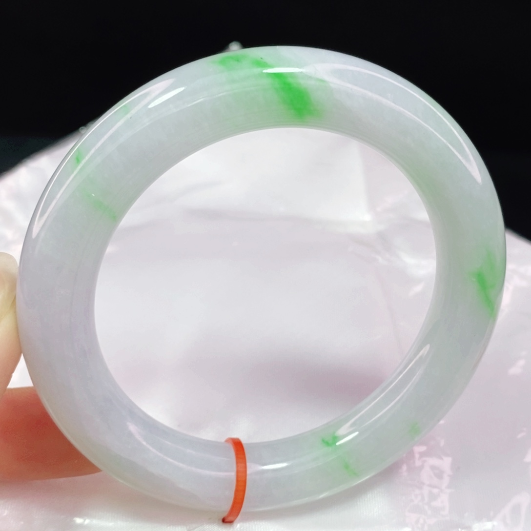 未镶嵌手镯翡翠57圆镯