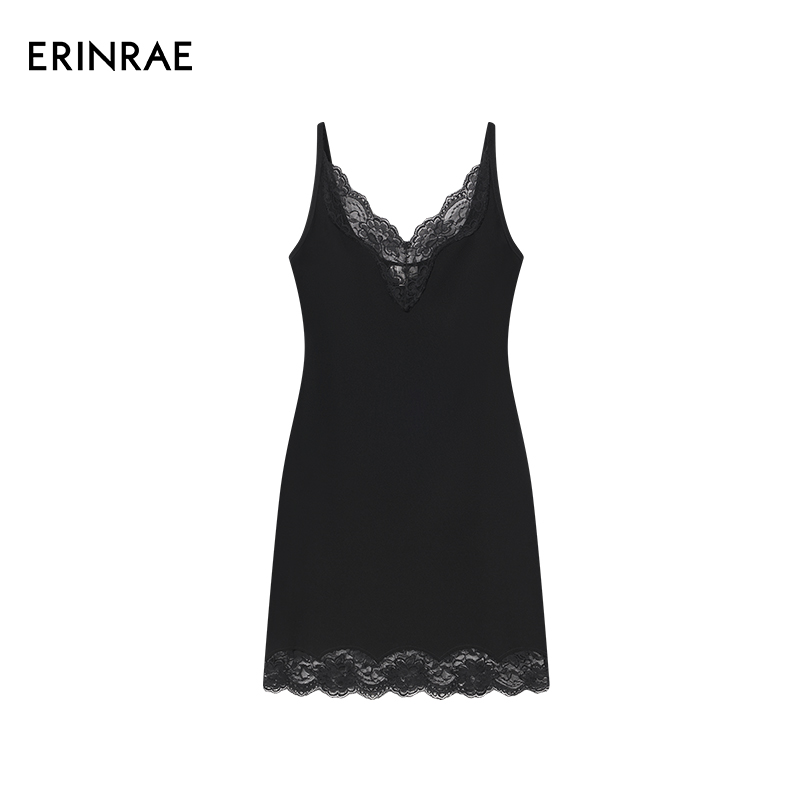 ERINRAE25秋季新款法式浪漫摇滚蕾丝吊带裙EH381039PL20