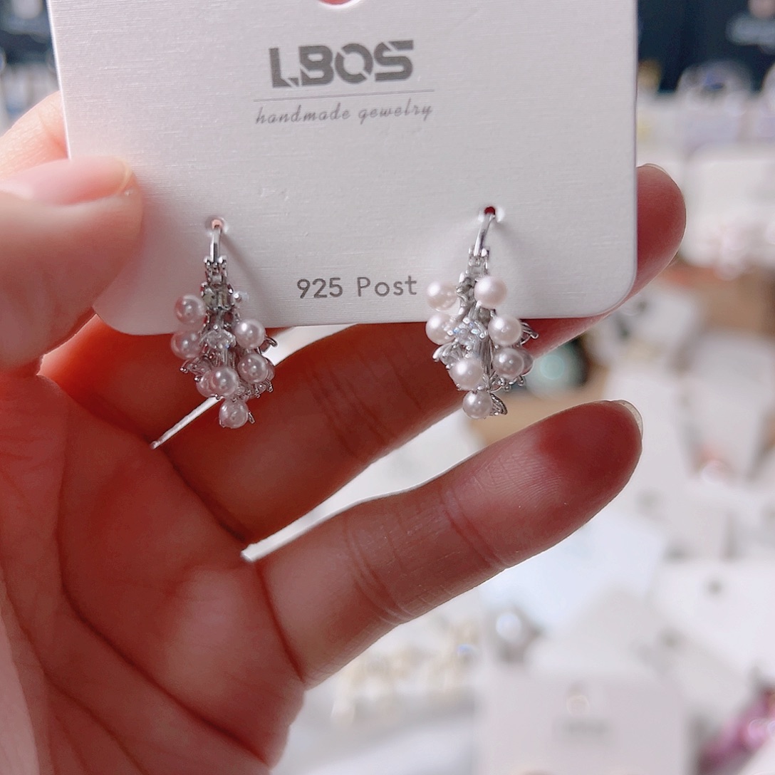 琉璃纯铜合金耳环的