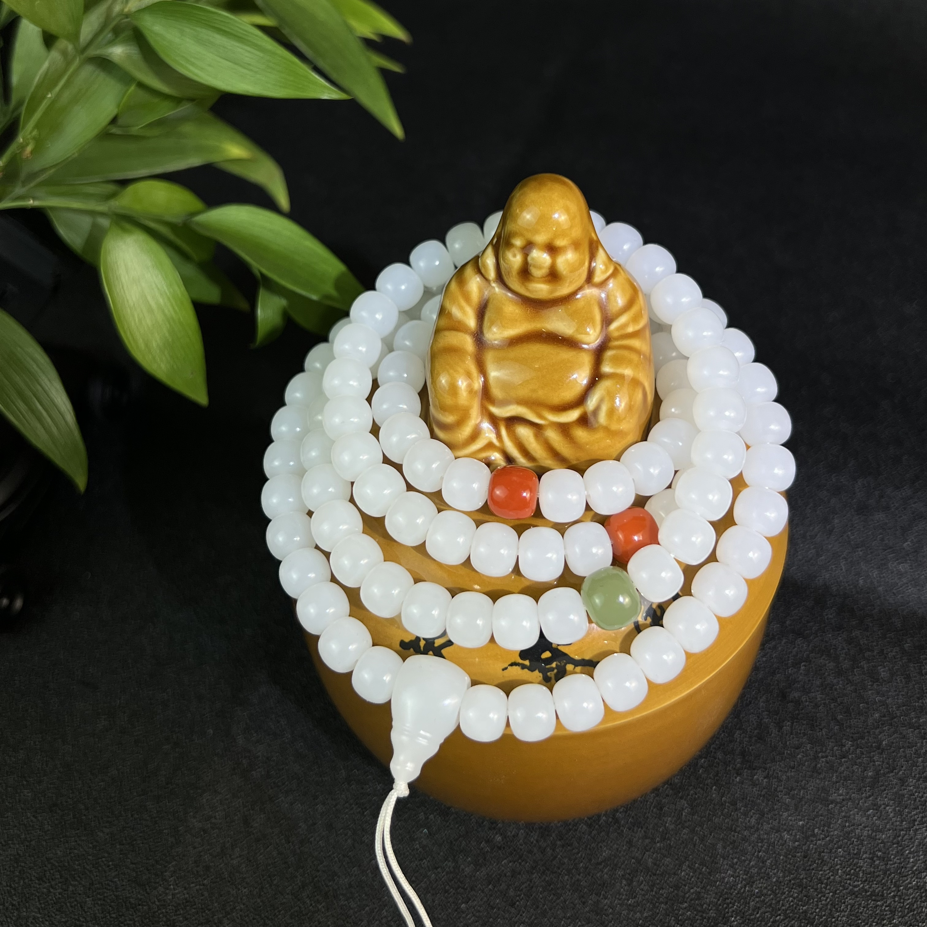 【盛石·典藏】新疆羊脂和田玉108老型珠卡8