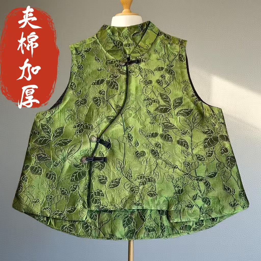 [香云阁]秋冬新款时尚百搭新中式保暖马甲