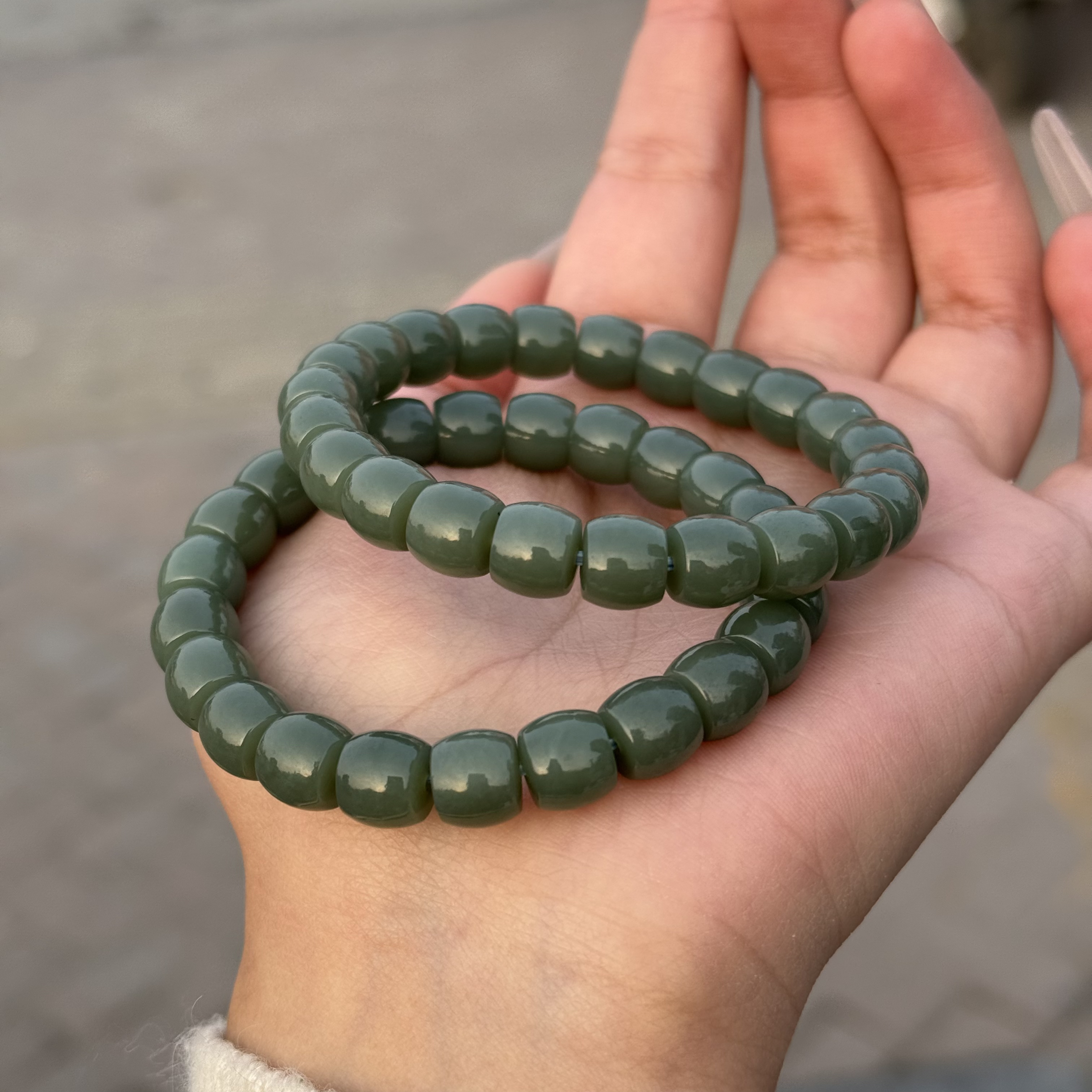 和田玉颈饰未镶嵌且末蓝直切帅弟弟 多样性拍一发一