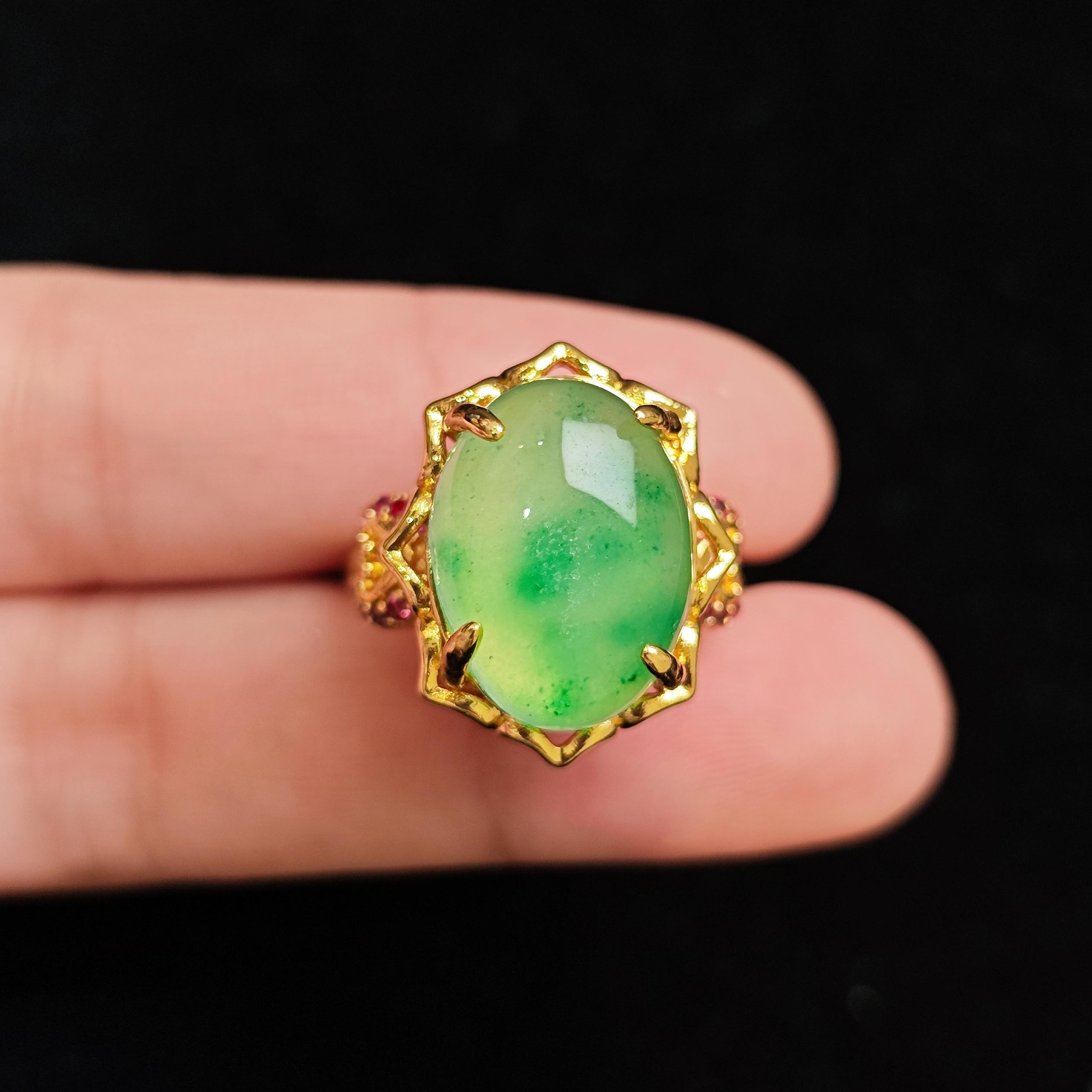 高档珠宝厚桩冰透飘花设计款戒指E09-06赠礼盒(多样性发)