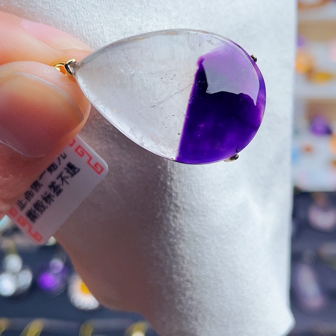 银S925镶嵌颈饰水晶天然保真