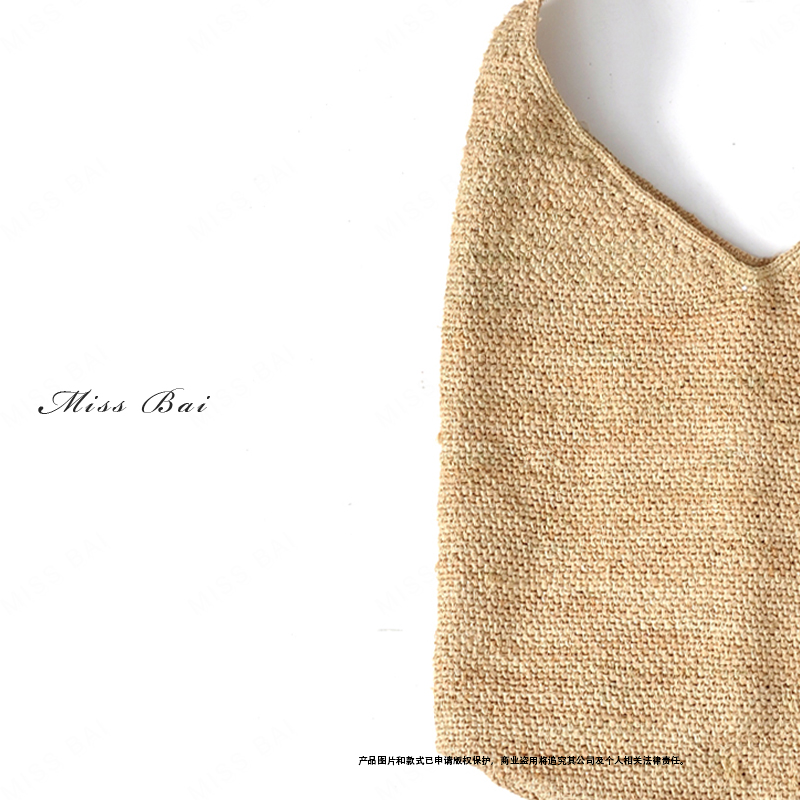 YIWEN-时尚高级感拉菲草包包BB0602