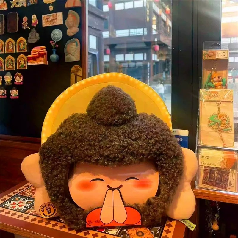 大同文创佛头帽山西佛光普照造型头套佛头帽耳朵吱吱响文创礼物