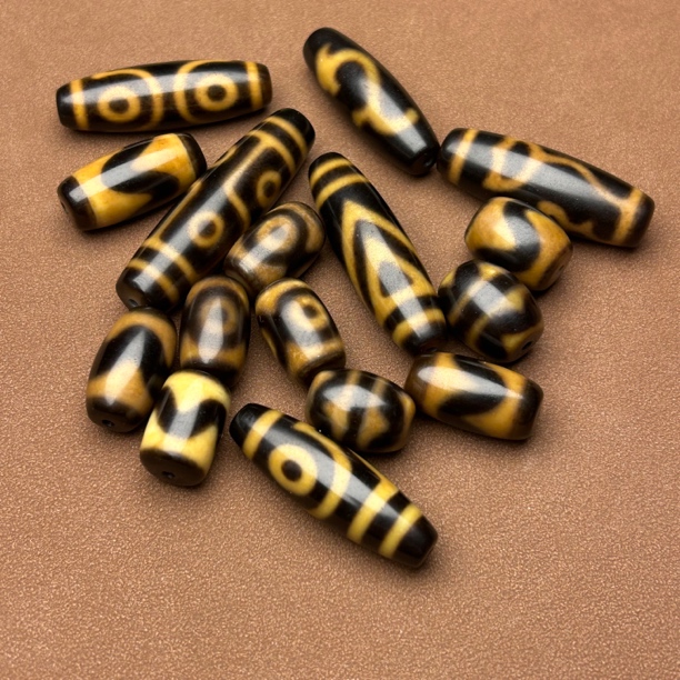 (行运黑金)台珠牙牙宝盖3眼折线6眼全品精挑高货无瑕手串锁骨