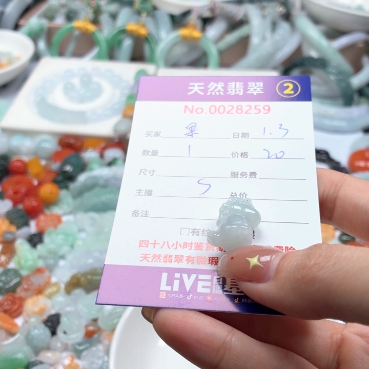 果***儿翡翠未镶嵌挂件Ty