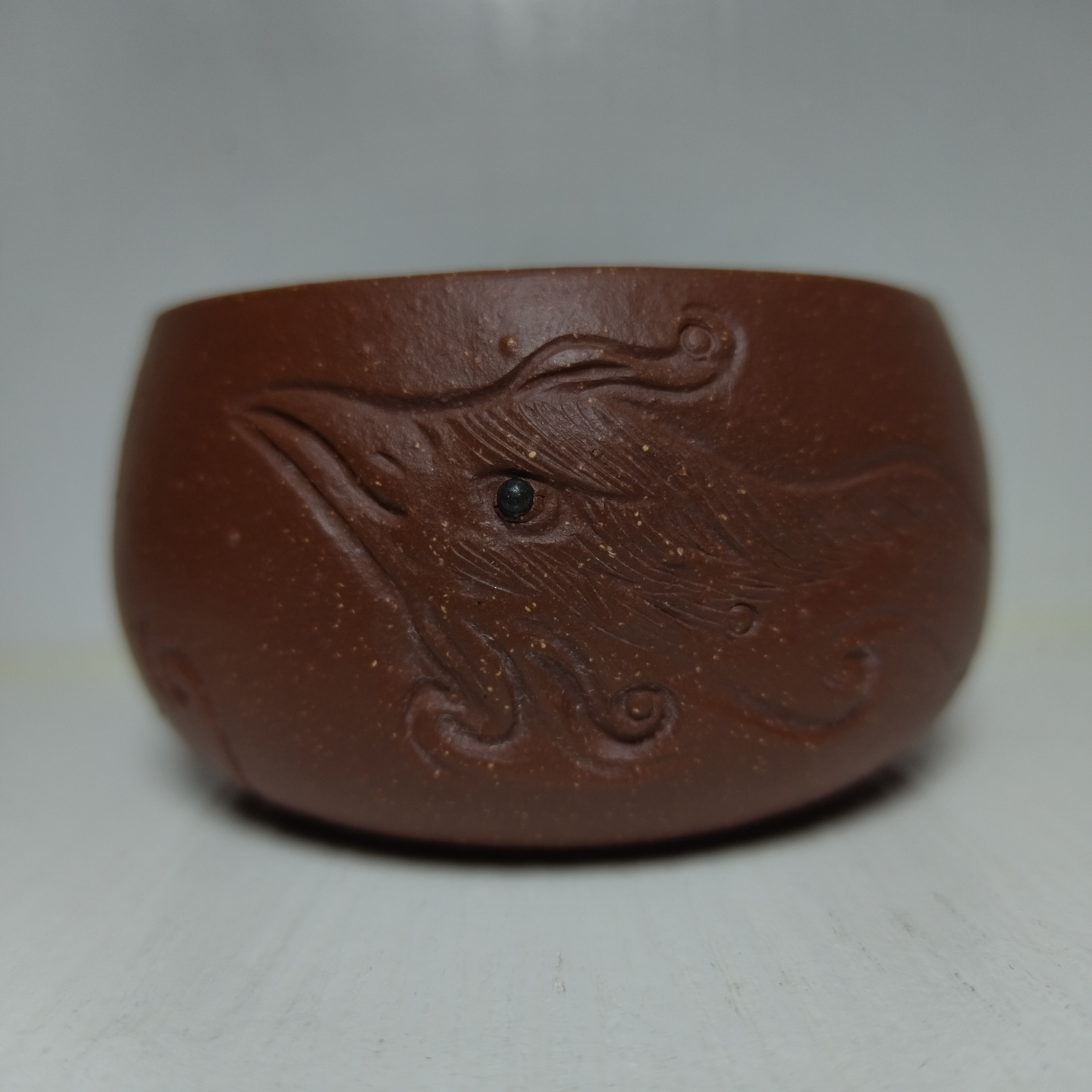 紫砂凤凰茶杯，原矿降坡泥，容量100cc