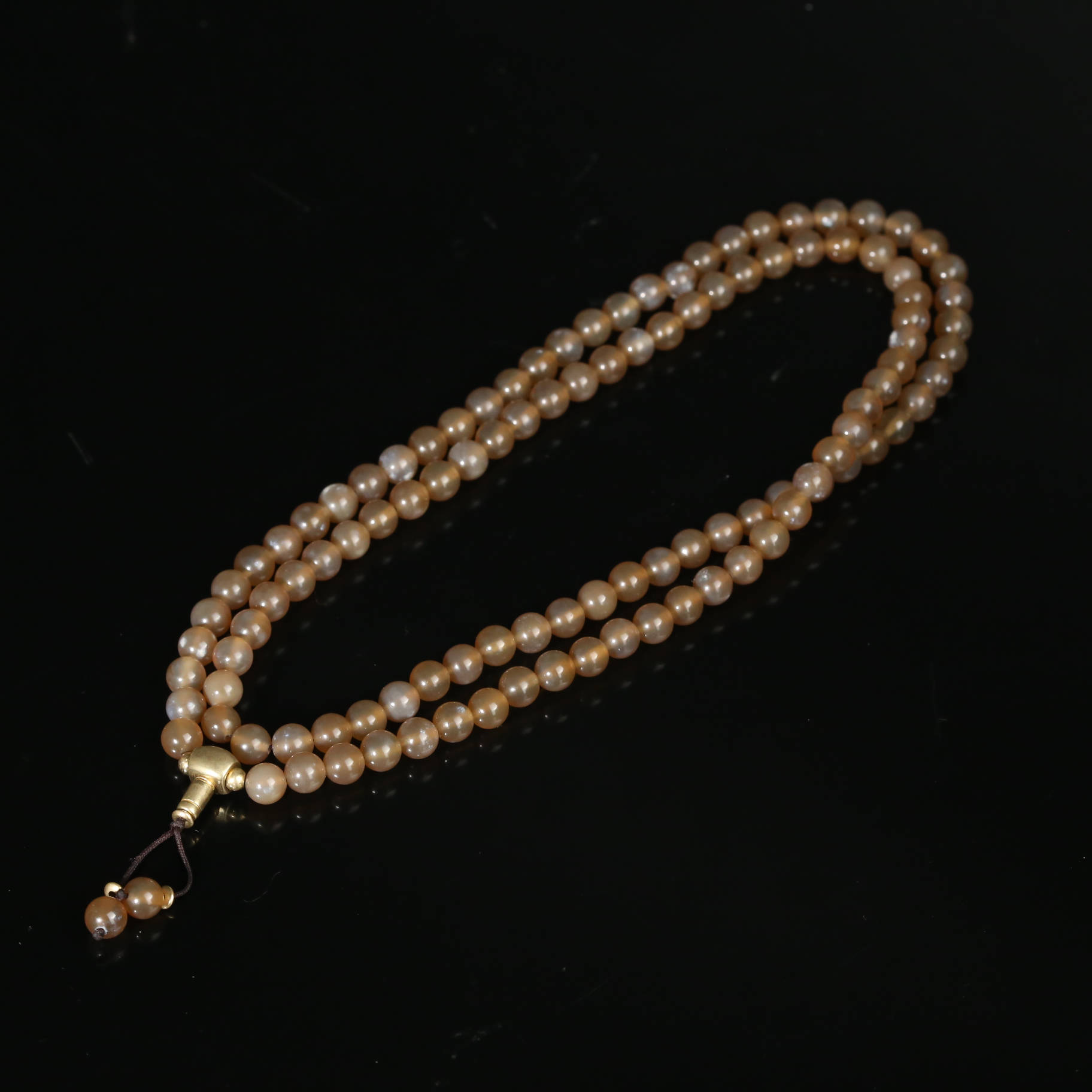 清代糖球玛瑙念珠【华豫之门】AABS260101003