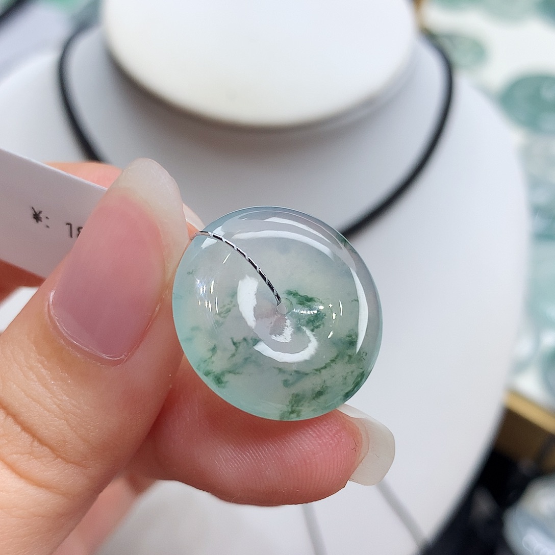 翡翠未镶嵌胸饰翡翠15，20.7/4.3