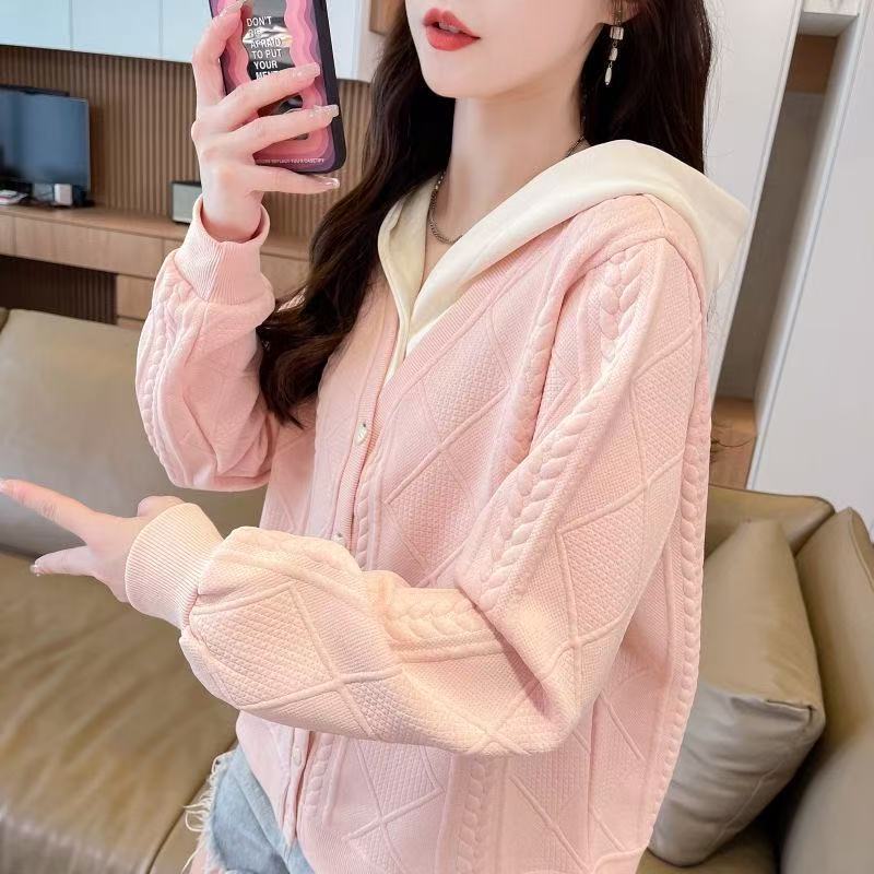 反季清 2件套连帽加厚毛衣外套D MUZI2022006225