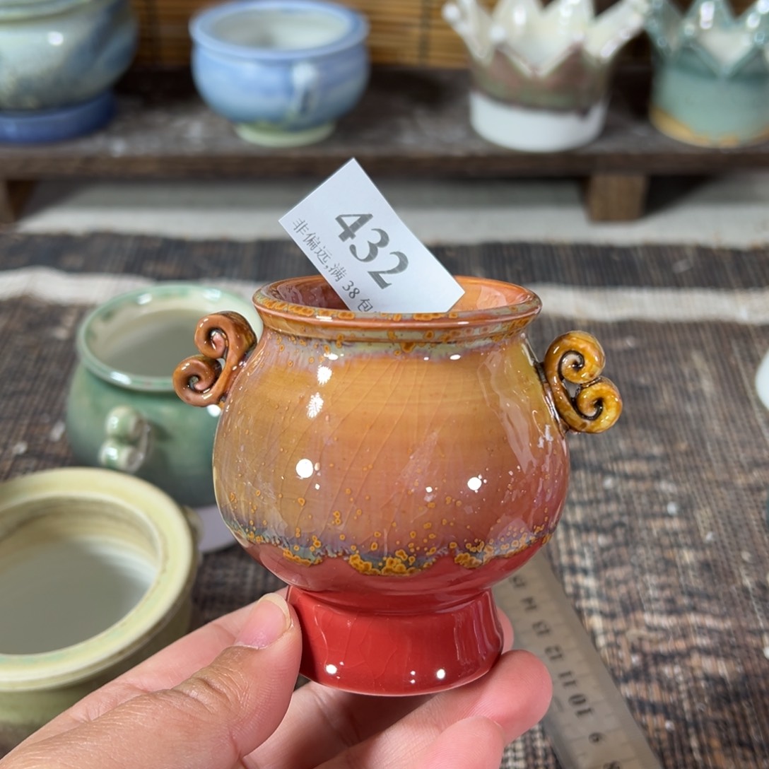 红陶景德镇手工花盆